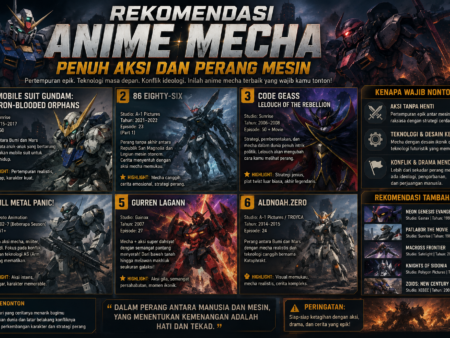 Rekomendasi Anime Mecha Penuh Aksi dan Perang Mesin